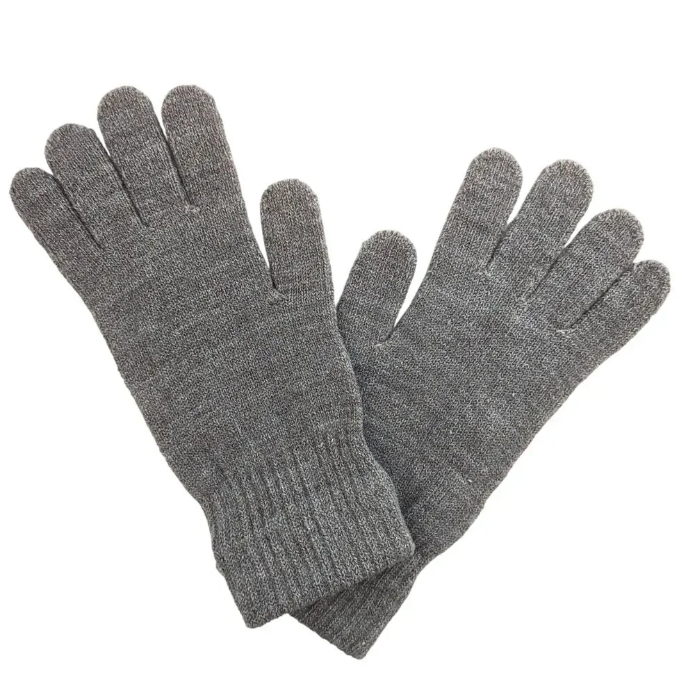 Grey Knit Gloves Women's One Size by American Apparel